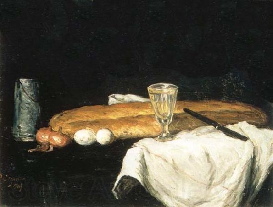 Paul Cezanne Pain et oeufs Norge oil painting art